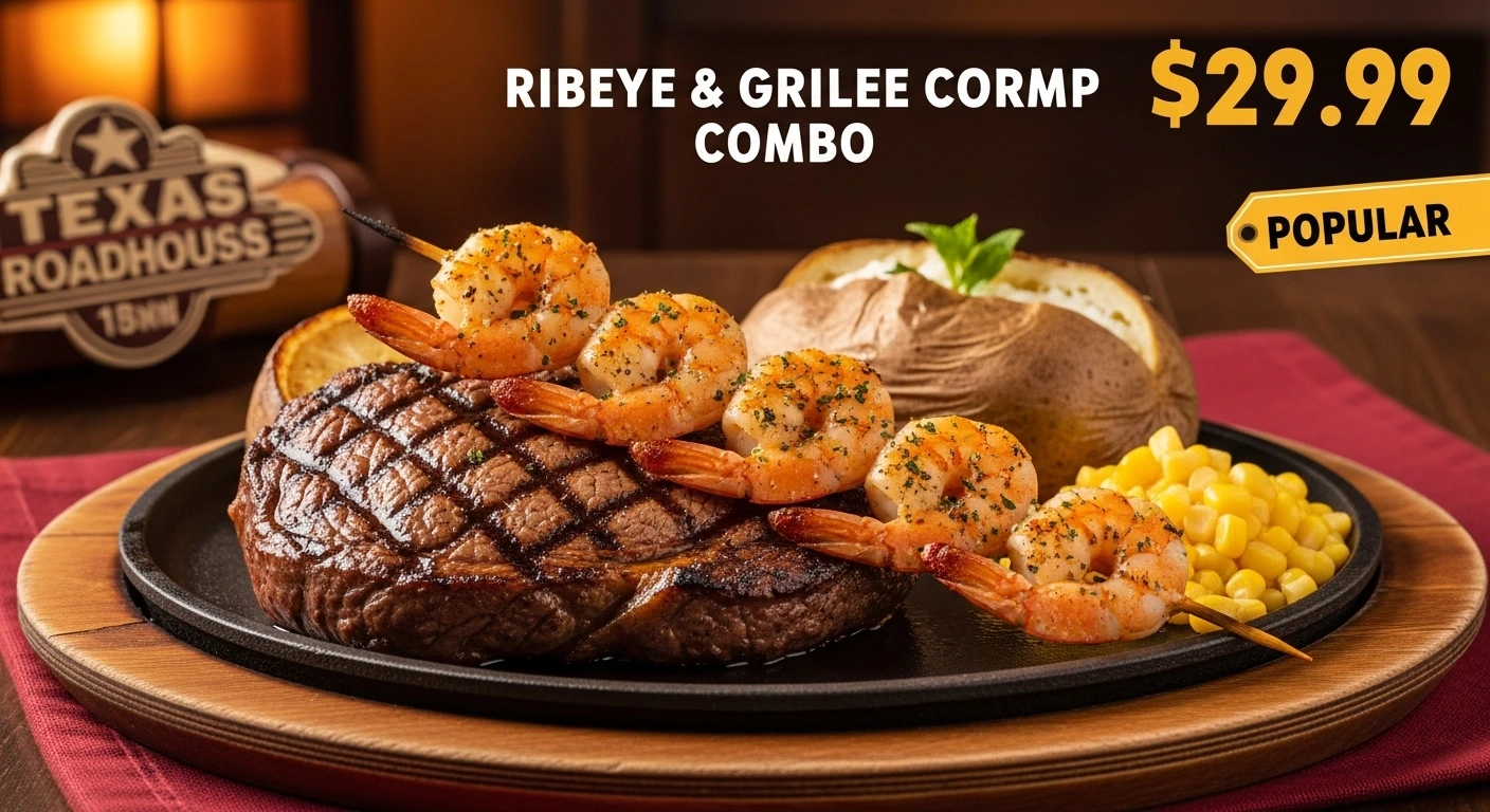 Ribeye & Grilled Shrimp - Texas Roadhouse Menu